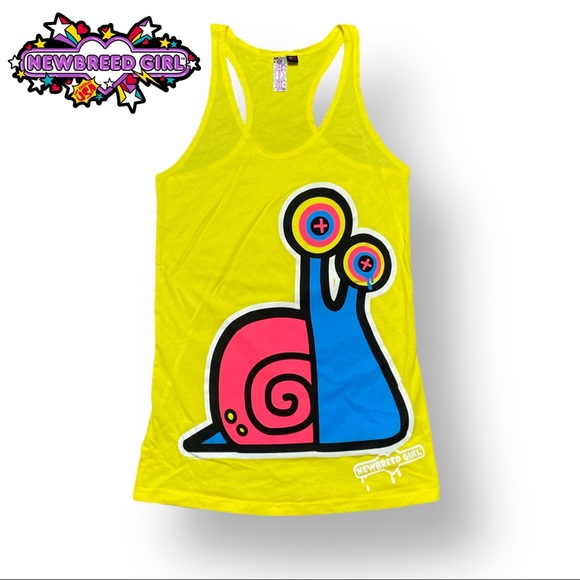 🟣 New Breed Girl Snail Racerback Tank Top - Picture 3 of 7